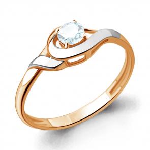 Кольцо из золочёного серебра AQUAMARINE с топазом А6929302-пк фото