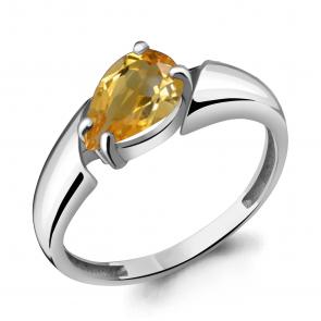 Серебряное кольцо AQUAMARINE с цитрином А6935706 фото