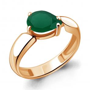 Кольцо из золочёного серебра AQUAMARINE с агатом А6935809-п фото