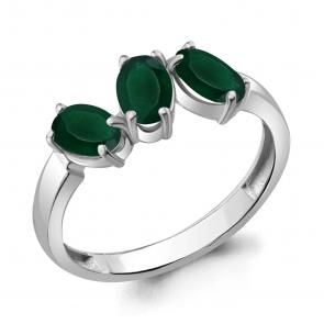 Серебряное кольцо AQUAMARINE с агатом А6939009 фото