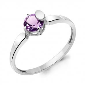 Серебряное кольцо AQUAMARINE с аметистом А6941004 фото