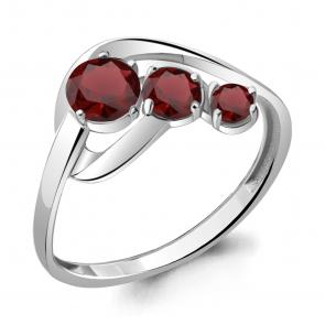 Серебряное кольцо AQUAMARINE с гранатом А6941603 фото
