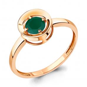 Кольцо из золочёного серебра AQUAMARINE с агатом А6942009-п фото