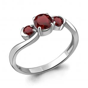 Серебряное кольцо AQUAMARINE с гранатом А6942903 фото