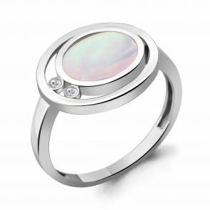 Серебряное кольцо AQUAMARINE с фианитом и опалом А6949598А фото