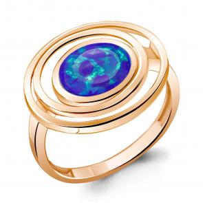 Кольцо из золочёного серебра AQUAMARINE с опалом А6949895-п фото