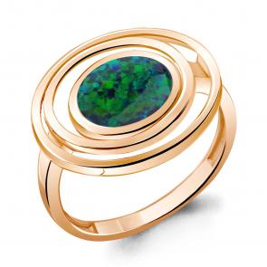 Кольцо из золочёного серебра AQUAMARINE с опалом А6949896-п фото