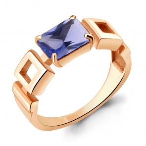 Кольцо из золочёного серебра AQUAMARINE с танзанитом А69516603-п фото