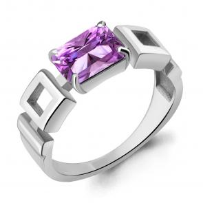 Серебряное кольцо AQUAMARINE с аметистом А6951684 фото