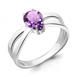 Серебряное кольцо AQUAMARINE с аметистом А6955204 фото