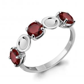 Серебряное кольцо AQUAMARINE с гранатом А6956403 фото