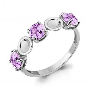 Серебряное кольцо AQUAMARINE с аметистом А6956404 фото