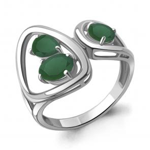 Серебряное кольцо AQUAMARINE с агатом А6957309 фото