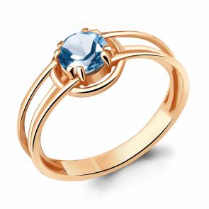 Кольцо из золочёного серебра AQUAMARINE с топазом А6960505-п фото