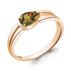 Кольцо из золочёного серебра AQUAMARINE с султанитом А6962919-п фото