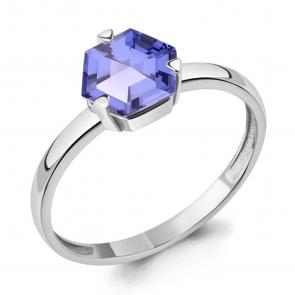 Серебряное кольцо AQUAMARINE с танзанитом А69641603 фото