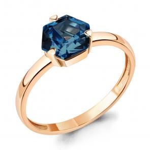 Кольцо из золочёного серебра AQUAMARINE с Лондон топазом А6964193-п фото