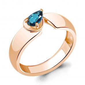 Кольцо из золочёного серебра AQUAMARINE с Лондон топазом А6967608-п фото