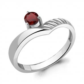 Серебряное кольцо AQUAMARINE с гранатом А6968103 фото