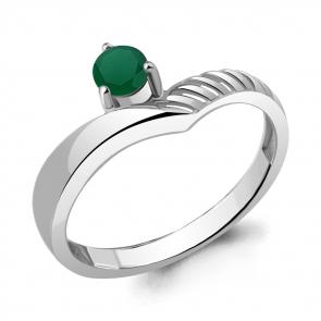 Серебряное кольцо AQUAMARINE с агатом А6968109 фото