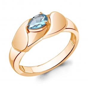 Кольцо из золочёного серебра AQUAMARINE с топазом А6968705-п фото