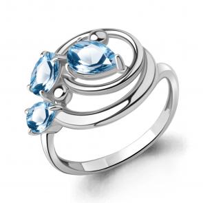 Серебряное кольцо AQUAMARINE с топазом А6969105 фото