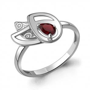 Серебряное кольцо AQUAMARINE с гранатом А6975503 фото
