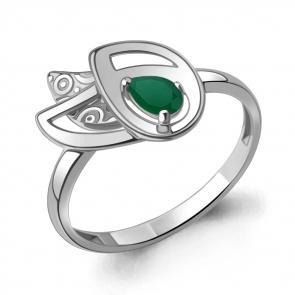 Серебряное кольцо AQUAMARINE с агатом А6975509 фото