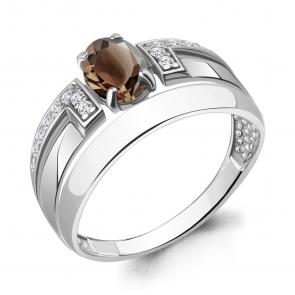 Серебряное кольцо AQUAMARINE с фианитом и кварцем А6977701А фото