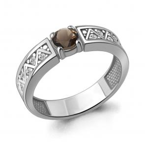 Серебряное кольцо AQUAMARINE с фианитом и кварцем А6979901А фото