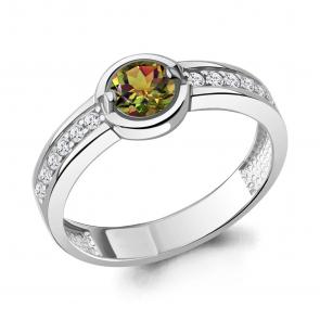 Серебряное кольцо AQUAMARINE с фианитом и султанитом А6980019А фото