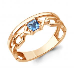 Кольцо из золочёного серебра AQUAMARINE с топазом А6983705-п фото