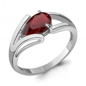 Серебряное кольцо AQUAMARINE с гранатом А6990703 фото