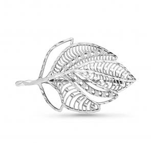 Серебряная брошь AQUAMARINE с фианитом А70471А фото