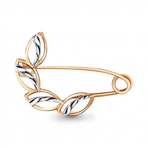 Булавка из золочёного серебра AQUAMARINE А71503-пк фото