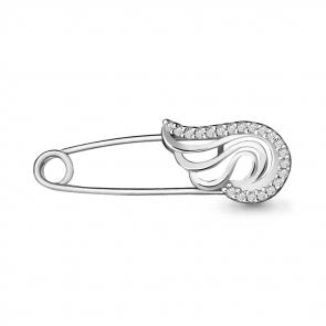 Серебряная булавка AQUAMARINE с фианитом А71518А фото