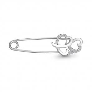 Серебряная булавка AQUAMARINE с фианитом А71520А фото