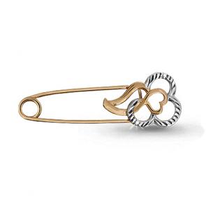 Булавка из золочёного серебра AQUAMARINE А72587-пк фото