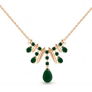 Колье из золочёного серебра AQUAMARINE с агатом А7354609-п фото