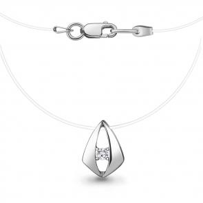 Колье на леске AQUAMARINE с фианитом А73606А фото