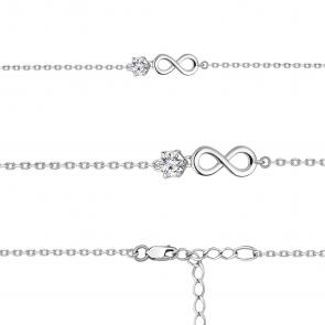 Серебряный браслет AQUAMARINE с фианитом А73640 фото