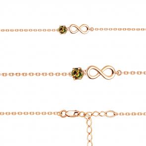 Браслет из золочёного серебра AQUAMARINE с султанитом А7364019-п фото