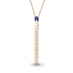 Колье из золочёного серебра AQUAMARINE с танзанитом А73648603-п фото