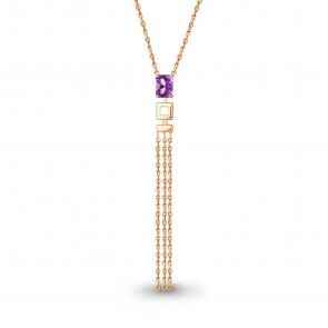 Колье из золочёного серебра AQUAMARINE с аметистом А7364884-п фото