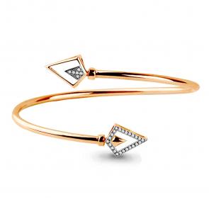 Браслет из золочёного серебра AQUAMARINE с фианитом А74162А-п фото