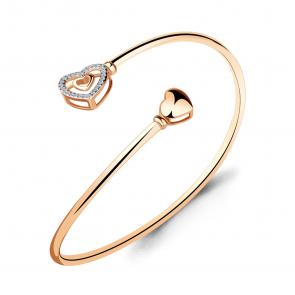 Браслет из золочёного серебра AQUAMARINE с фианитом А74165А-п фото