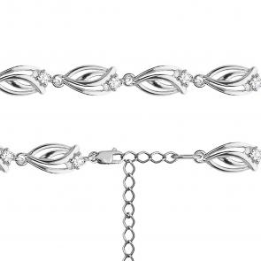 Серебряный браслет AQUAMARINE с фианитом А74178А фото