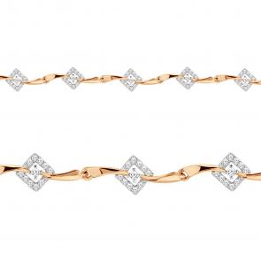 Браслет из золочёного серебра AQUAMARINE с фианитом А74223А-п фото