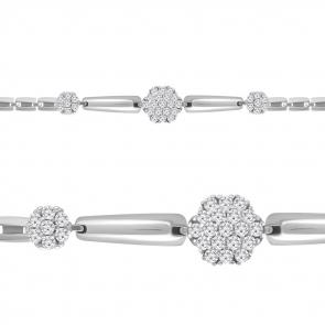 Серебряный браслет AQUAMARINE с фианитом А74353А фото