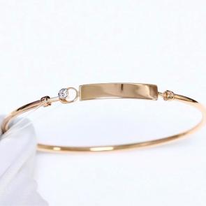 Браслет из золочёного серебра AQUAMARINE с фианитом А74518А-пк фото